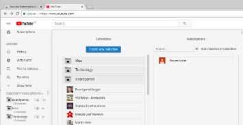 manage subscriptions youtube